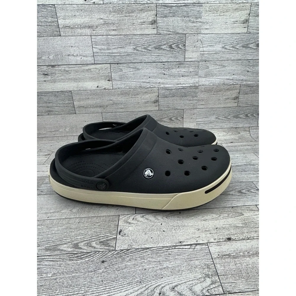 Crocs Crocband Clog Black Stucco Mens 10 Womens 12 Sporty Slip On Shoes 11016